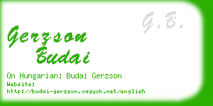 gerzson budai business card